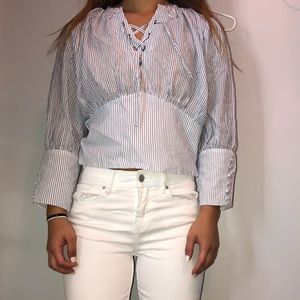 ZARA PIRATE STRIPED BLOUSE
